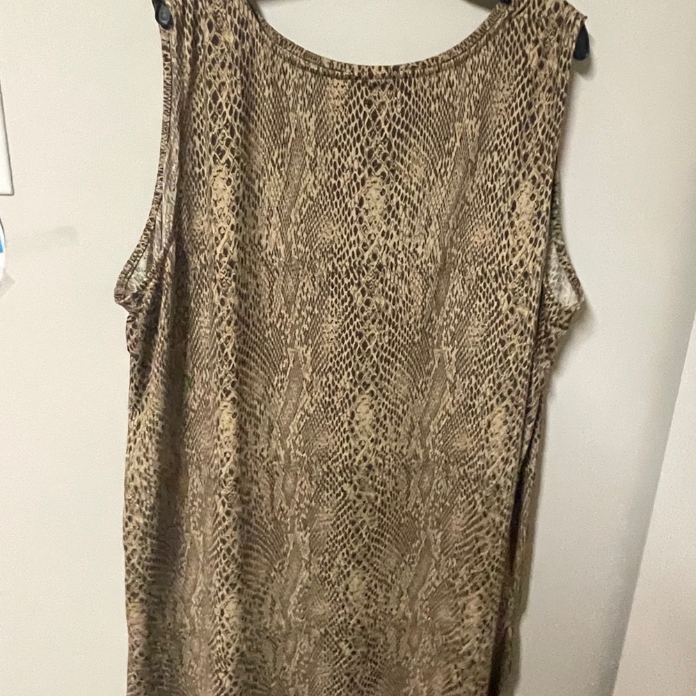 Snake Print Sleeveless Tunic